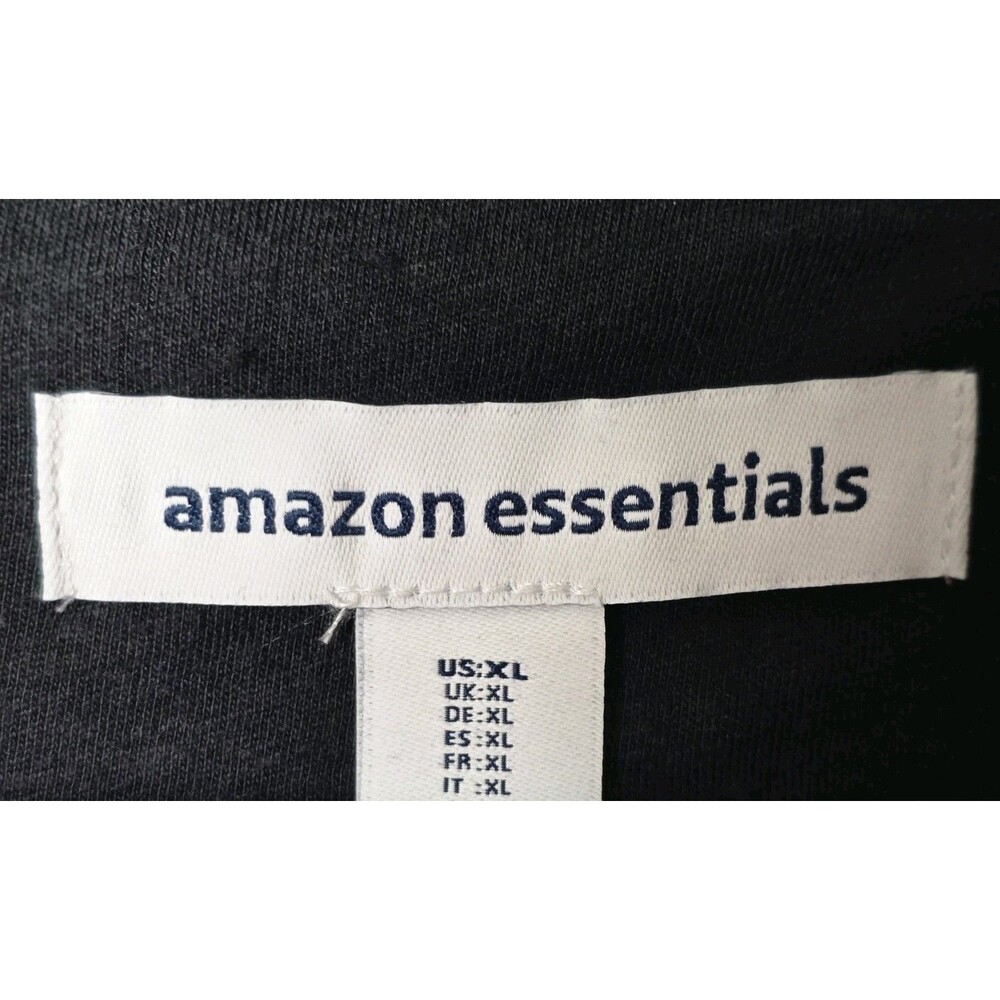 NWT Amazon Essentials Men's XL Black Mock Neck Fleece Zip Up - Picture 3 of 8